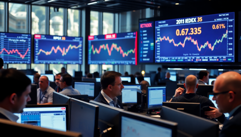 desempeno del ibex 35 caidas moderadas en medio de resultados financieros python 1753920482